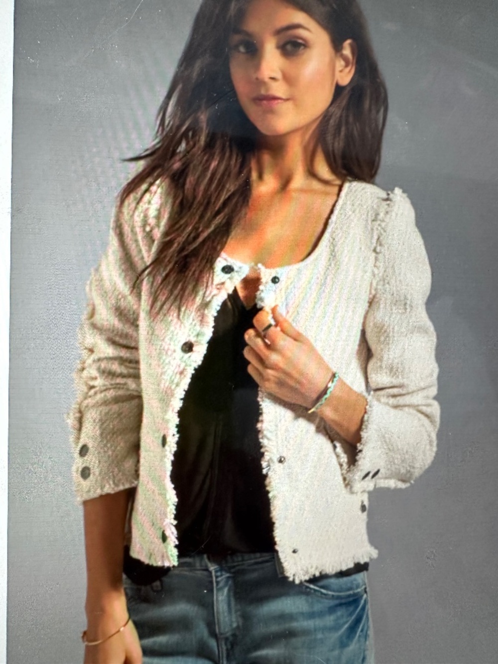 MAISON SCOTCH TWEED  Blazer in Cream